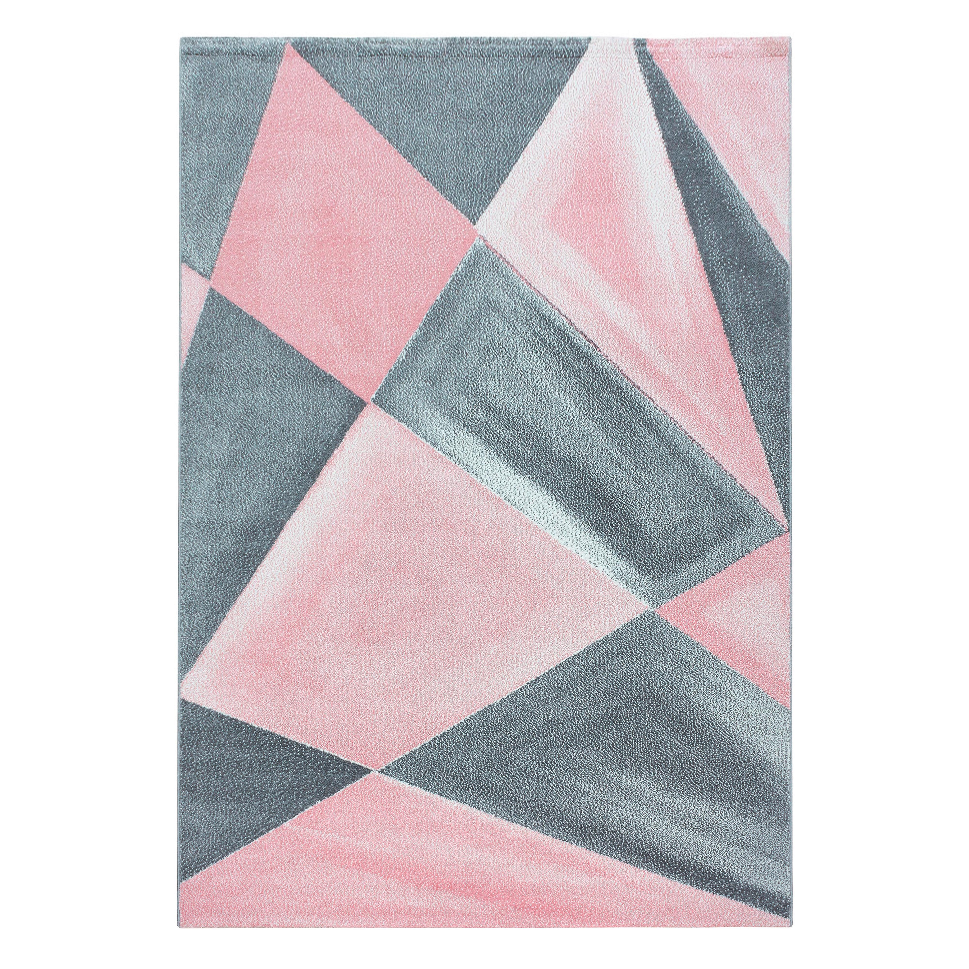 Webteppich Beta Pink ca. 140x200cm - Pink, Basics, Textil (140/200cm) - Novel