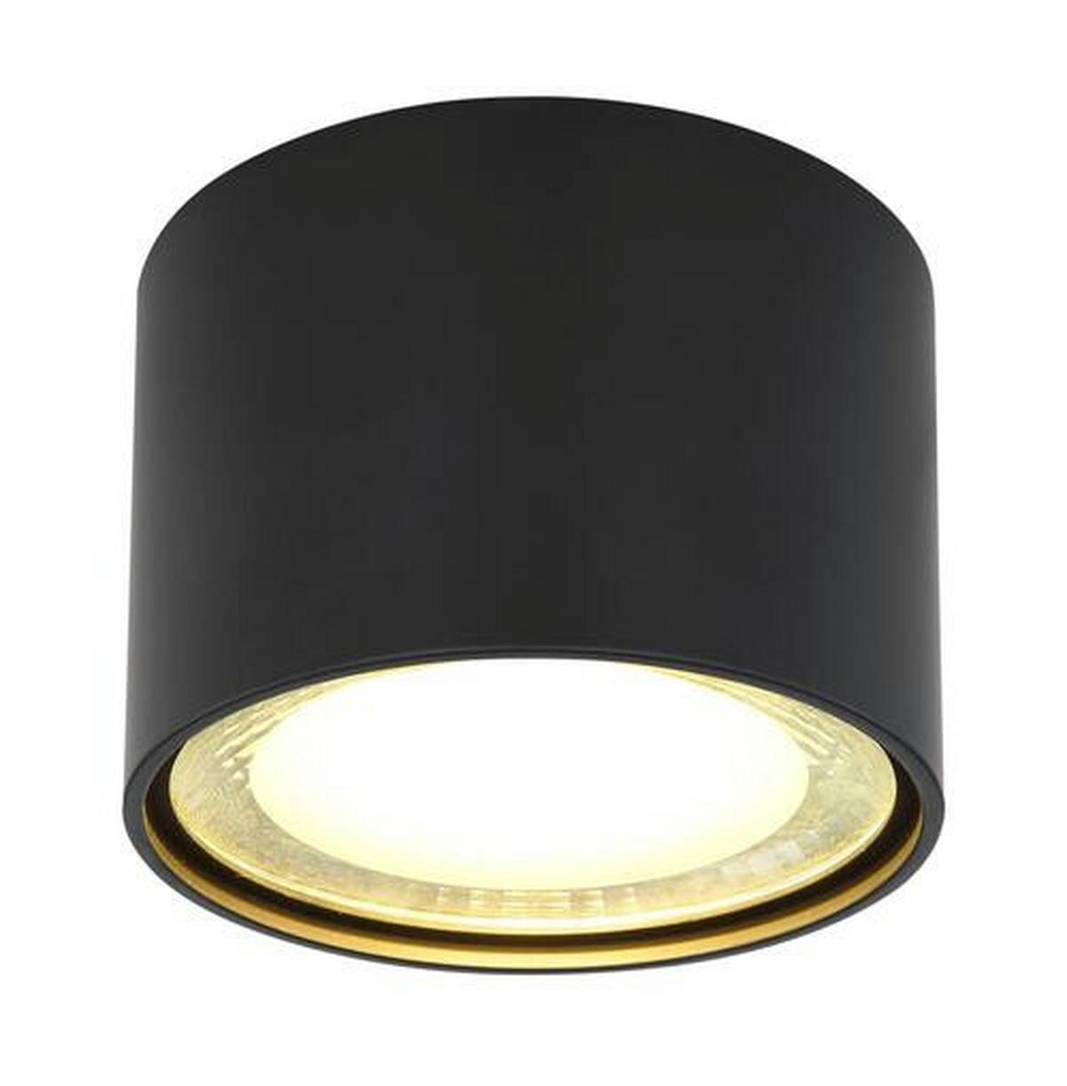 LAMPA SUFITOWA LED 12007B SERENA - czarny, Design, metal/szkło (11,3/8cm) - Globo