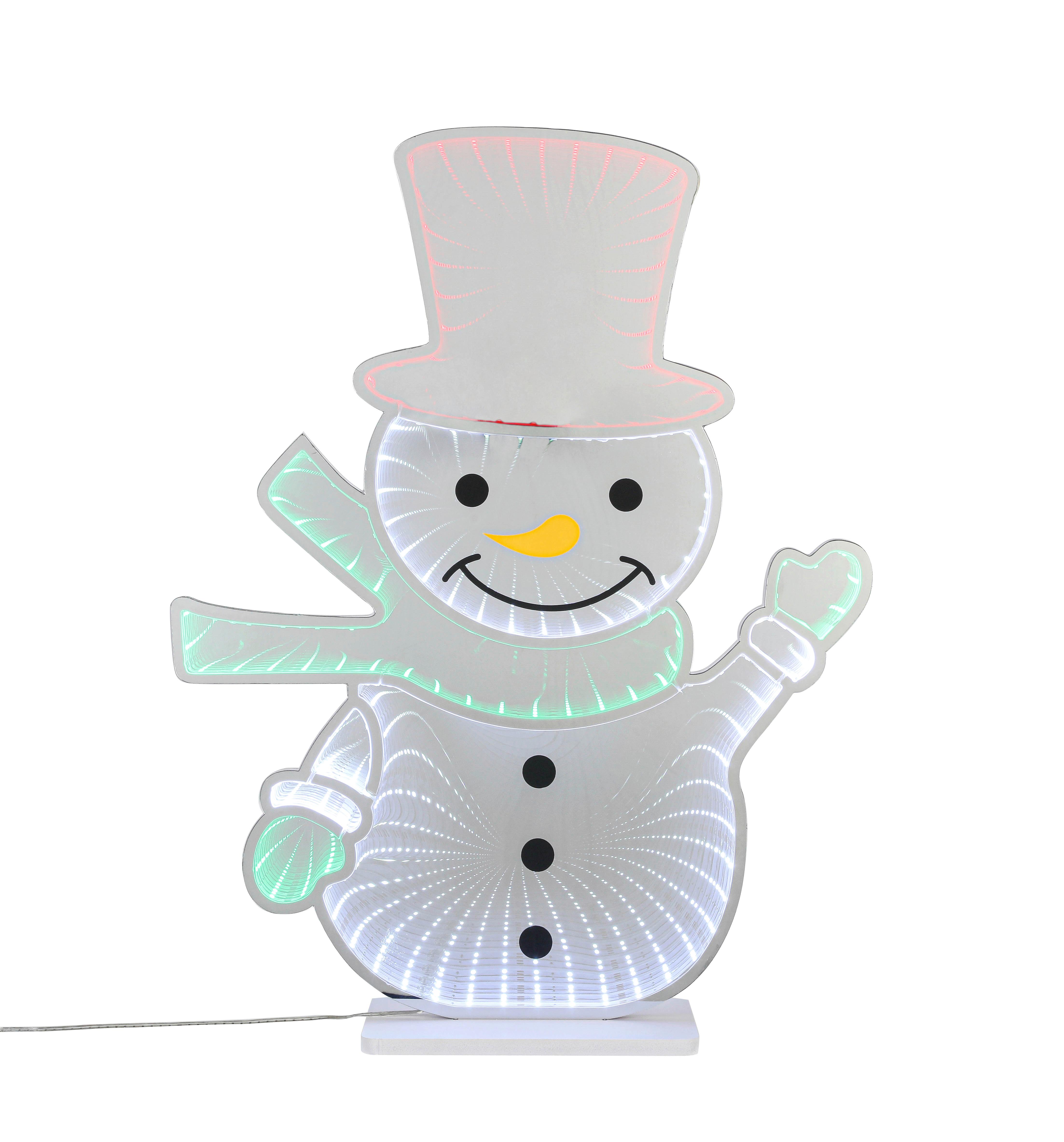 LED-Dekoleuchte Schneeli Weiß max. 6 Watt - Chromfarben/Weiß, Design, Kunststoff (12/42,5/55cm) - Mömax