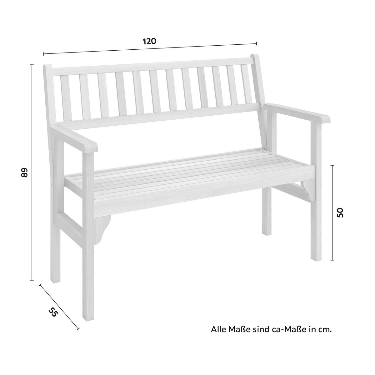 Gartenbank Hilda in Teakfarben - Teakfarben, Natur, Holz (120/89/55cm) - Mömax