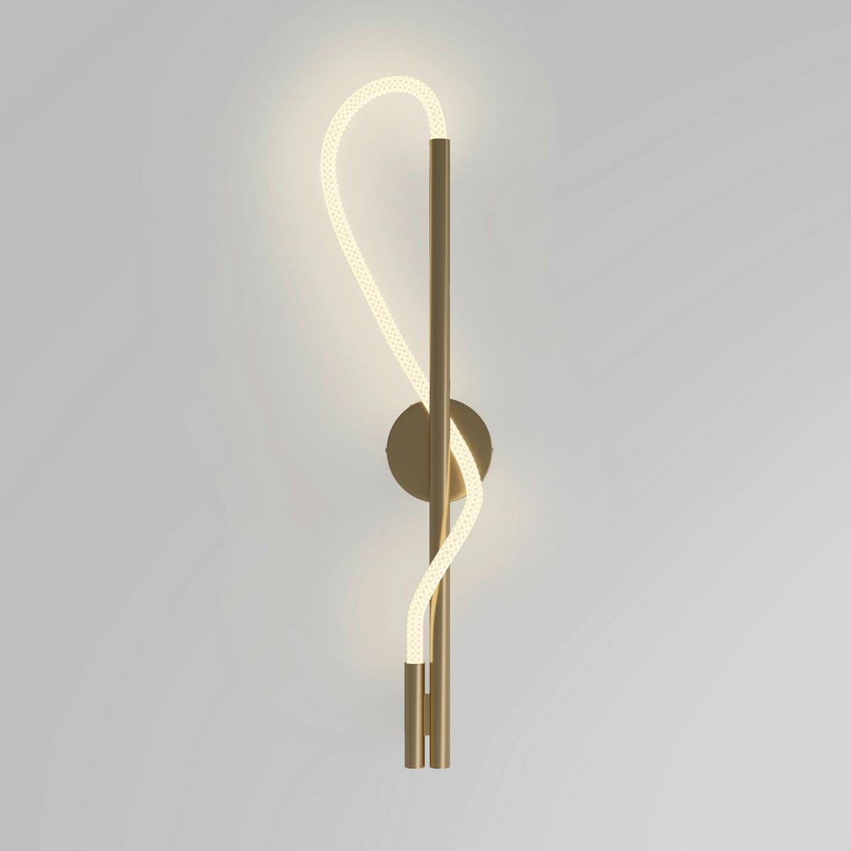 Wandleuchte Tau Weiß/Goldfarben max. 13 Watt - Goldfarben/Weiß, Trend, Metall (84,4/13/16,7cm) - MAYTONI