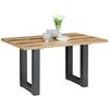 Esstisch in Schwarz/Eichefarben - Eichefarben/Schwarz, Modern, Holzwerkstoff (160/90/75cm) - Mömax