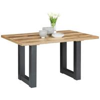 Esstisch in Schwarz/Eichefarben - Eichefarben/Schwarz, Modern, Holzwerkstoff (180/90/75cm) - Mömax