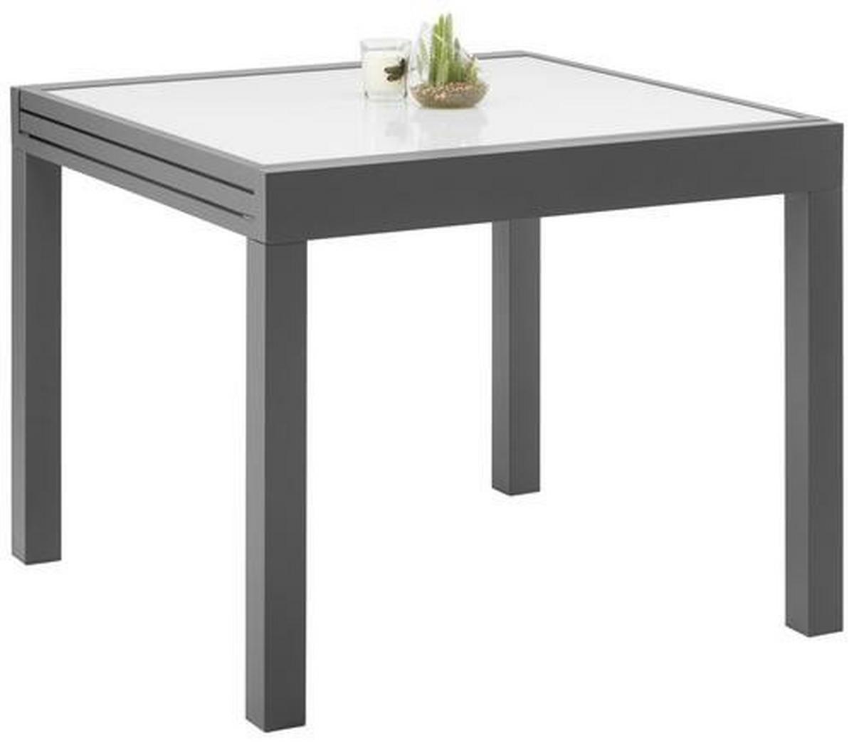 Vrtna Miza Atlanta 2 - antracit, Moderno, kovina/steklo (90-180/75/90cm) - Modern Living