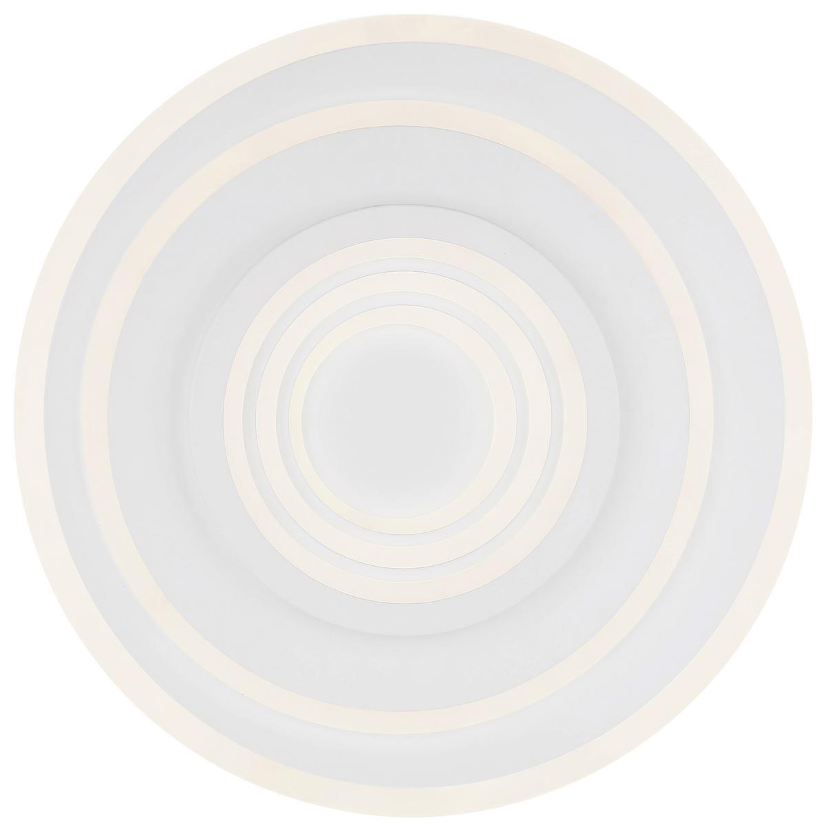 LED-DECKENLEUCHTE 48534-50 BAFUR - Weiss, Design, Kunststoff/Metall (49,5/7cm) - Globo