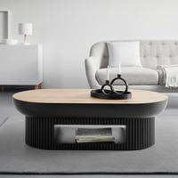 Couchtisch Tiffy Schwarz/Eichefarben - Eichefarben/Schwarz, MODERN, Holz/Holzwerkstoff (130/70/40cm) - Mömax