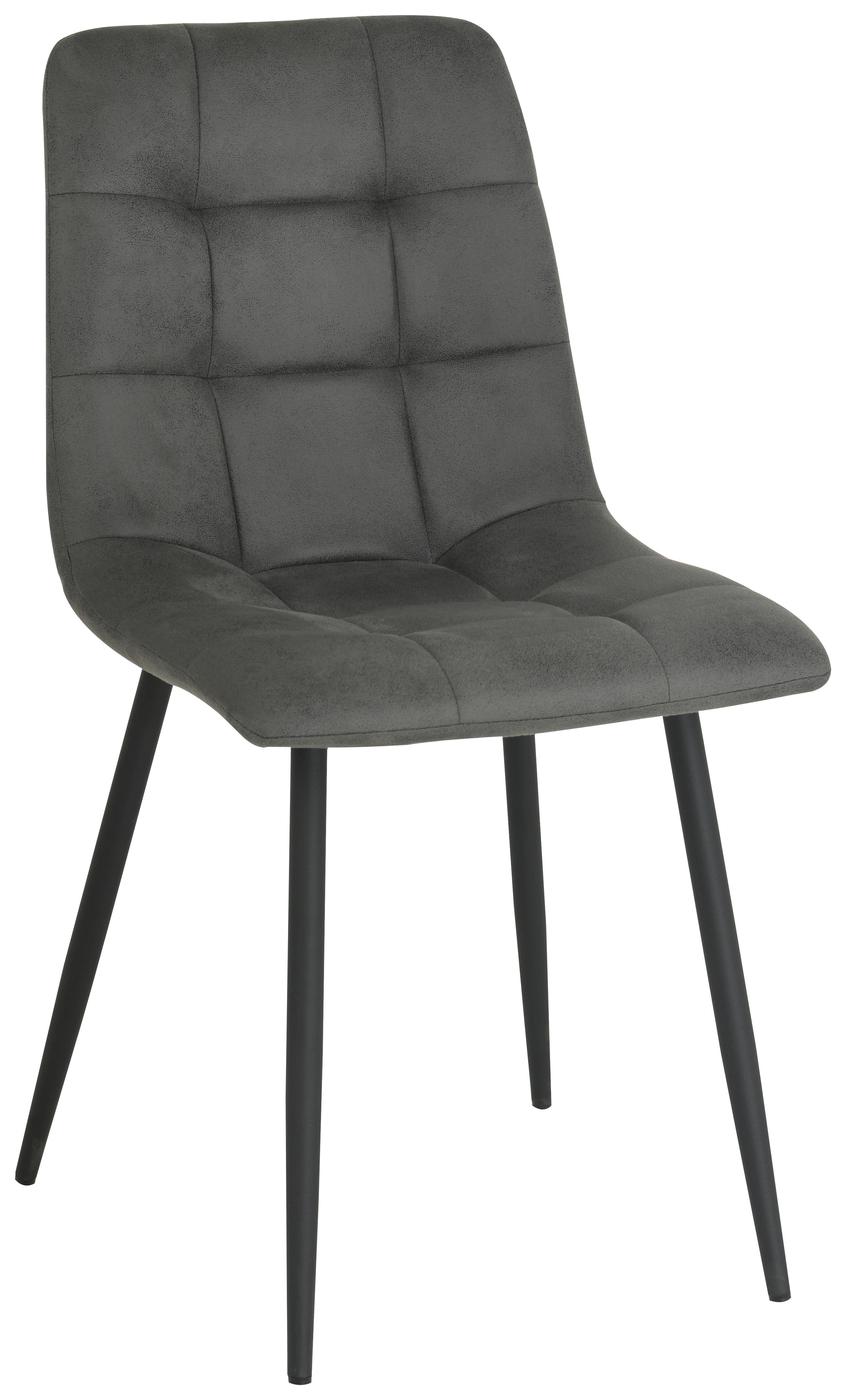 STOL NINO -BASED- - grå/svart, Modern, metall/trä (45/88/54,5cm) - Based