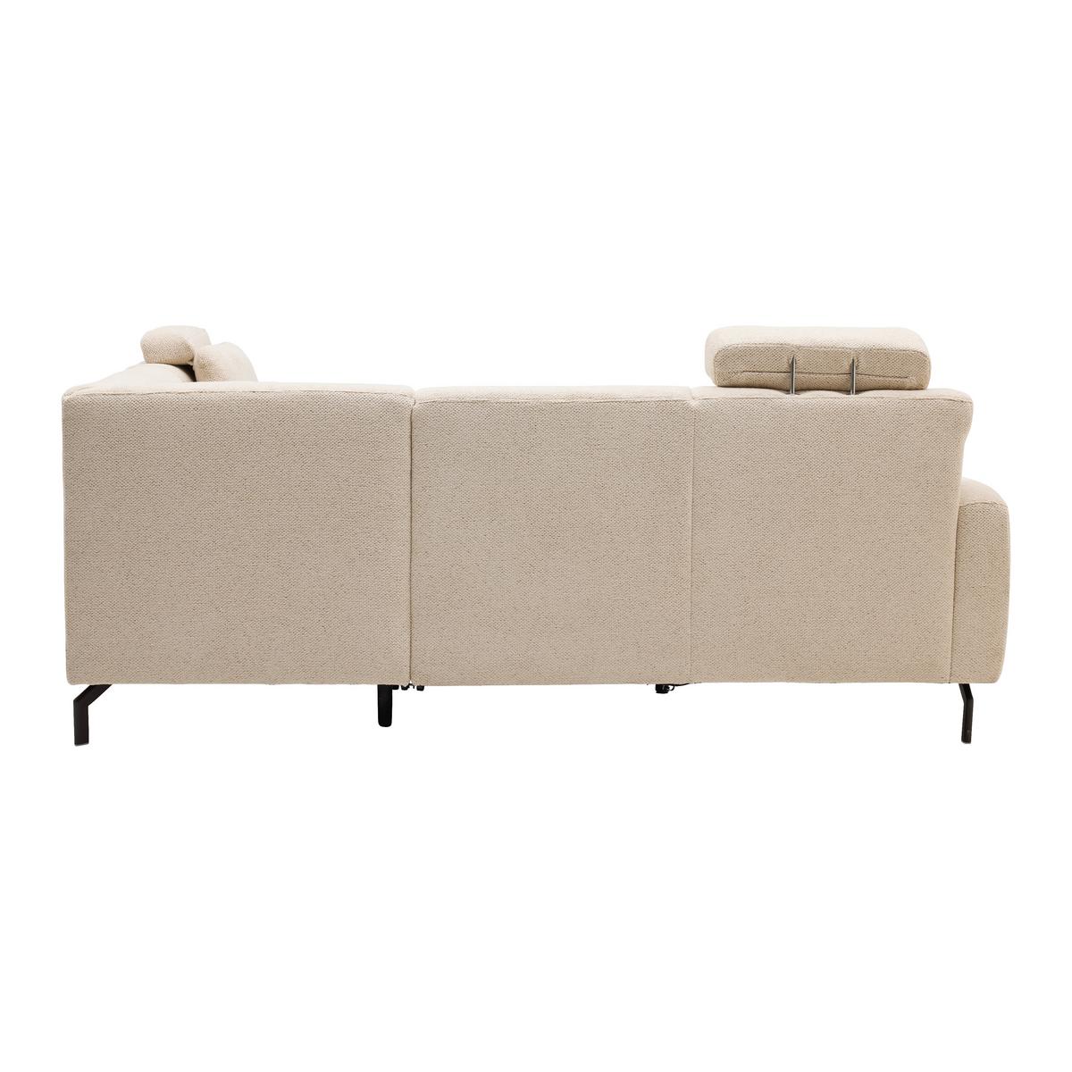 Wohnlandschaft Bassano rechts Naturfarben - Schwarz/Naturfarben, MODERN, Holz/Holzwerkstoff (235/85-88/190cm) - Premium Living