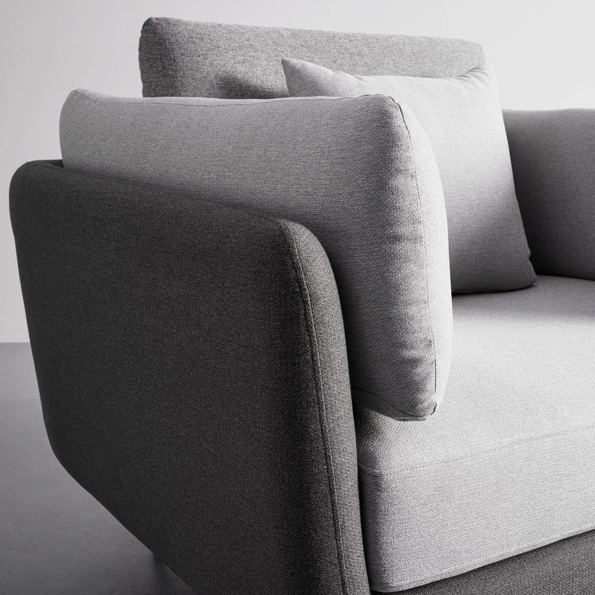 Scaun de relaxare GENESIS - gri, Modern, lemn/metal (112/65/91cm) - Bessagi Home