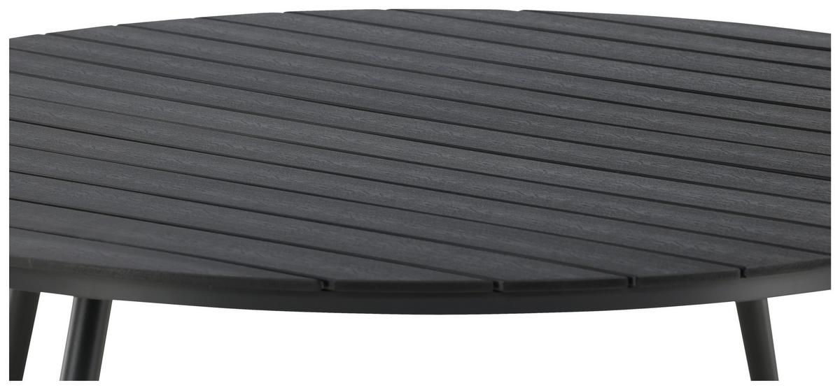 GARTENTISCH BREAK - Schwarz, KONVENTIONELL, Kunststoff/Metall (150/150/74cm) - Gardenson