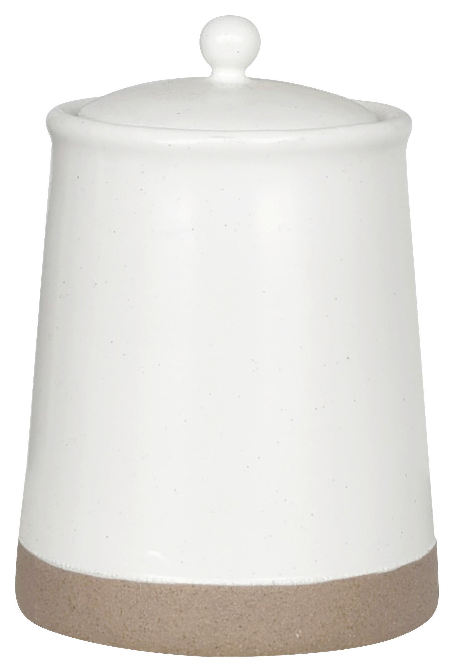 Vorratsdose Emilia ca. 400ml - Weiß, Keramik/Kunststoff (9/12,5cm) - Zandiara