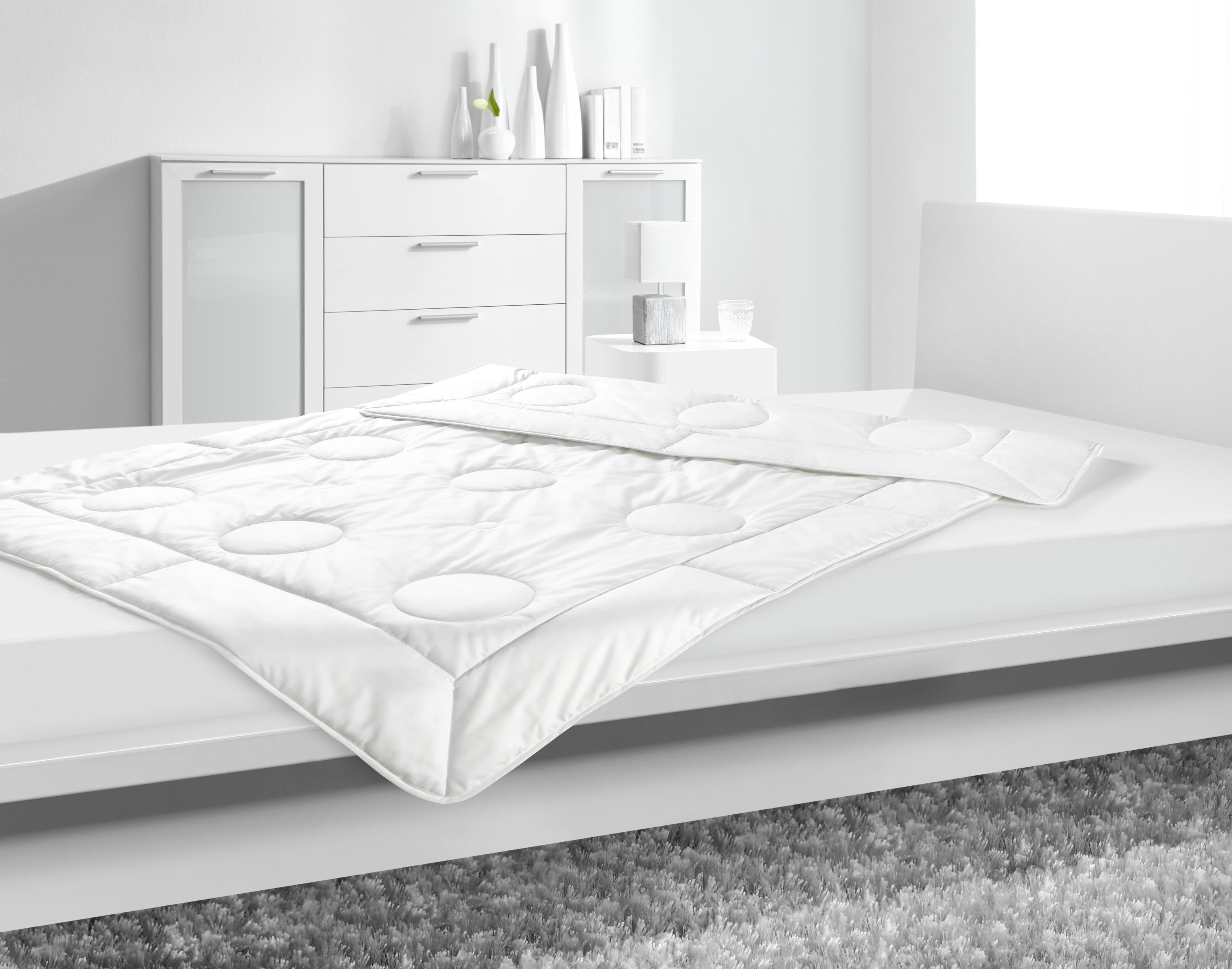 Bettdecke Wildseide ca. 135-140x200cm - Weiß, Textil (135-140/200cm) - Premium Living