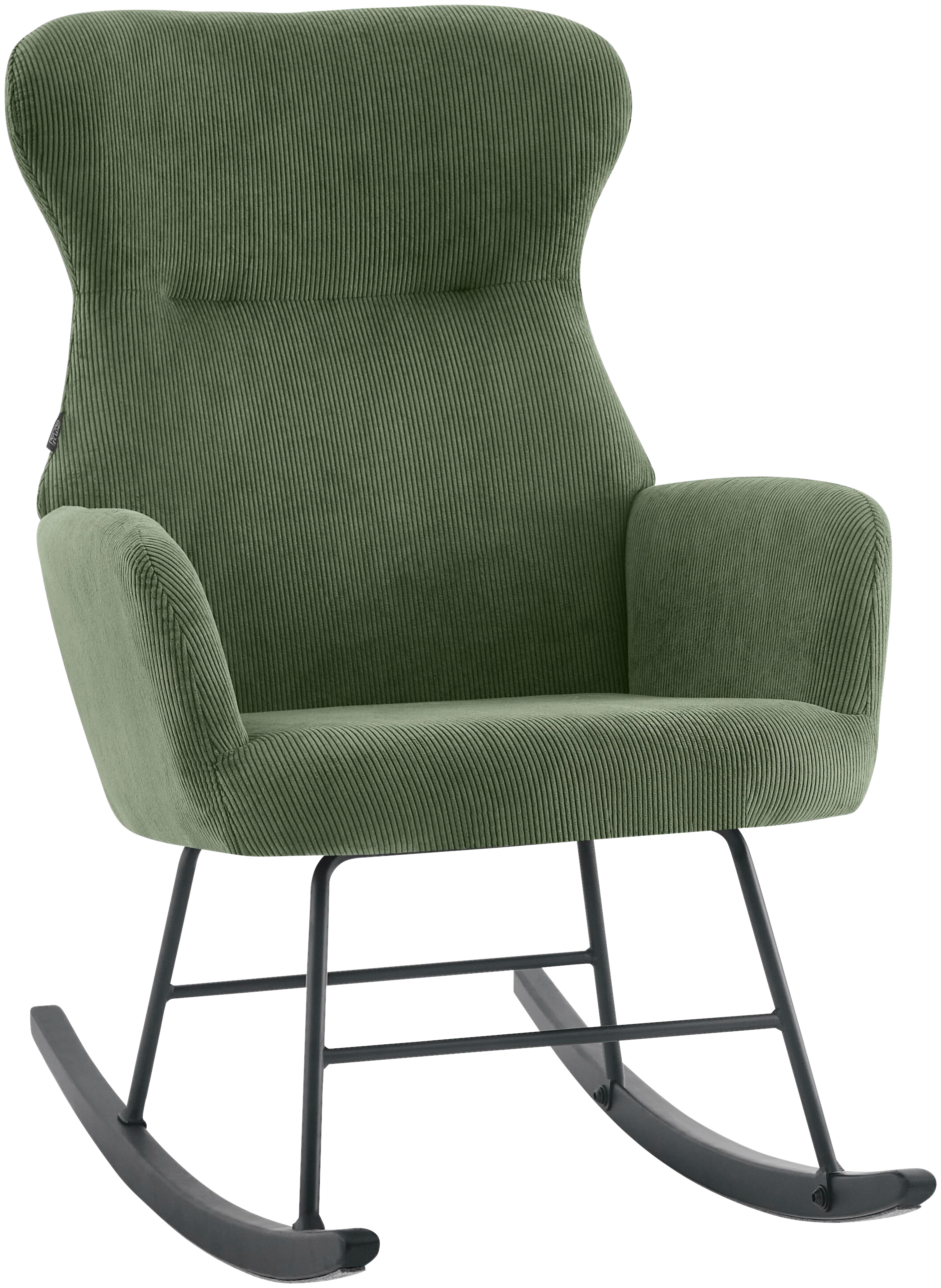 FOTEL BUJANY EMELY - zielony/czarny, Design, metal/drewno (65/97/94cm) - Ti'me