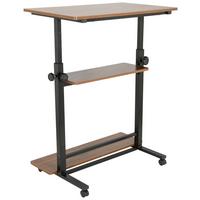 Pisalna Miza Workstation Ii, Črna, Hrast - črna/barva oreha, Basics, kovina/umetna masa (80/80x120/50cm) - MID.YOU