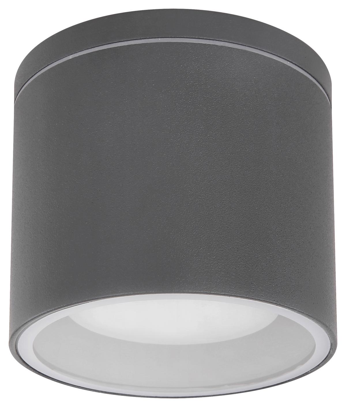 AUSSENDECKENLEUCHTE ALCALA D: 10,8 CM ANTHRAZIT - Klar/Anthrazit, Basics, Glas/Metall (10,8/9,6cm) - Globo