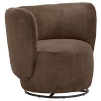 Cocktailsessel Boli Dunkelbrau - Dunkelbraun/Schwarz, Design, Textil/Metall (92/80/84cm) - Livetastic