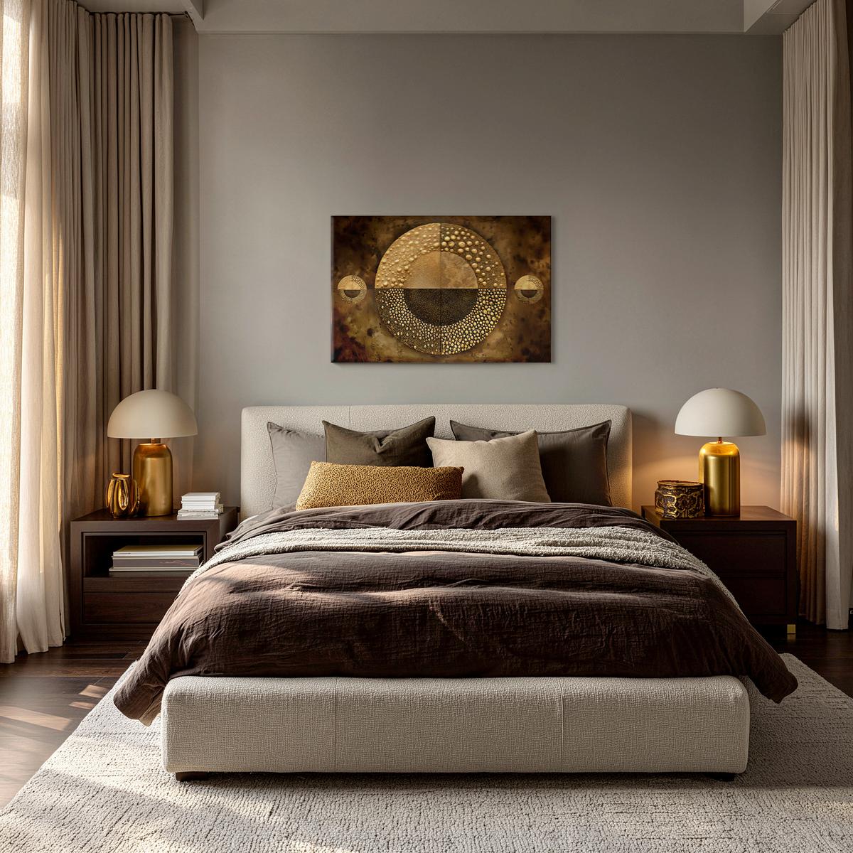 Leinwandbild Silver Braun/Goldfarben - Goldfarben/Braun, Holzwerkstoff/Textil (120/80cm) - Mömax