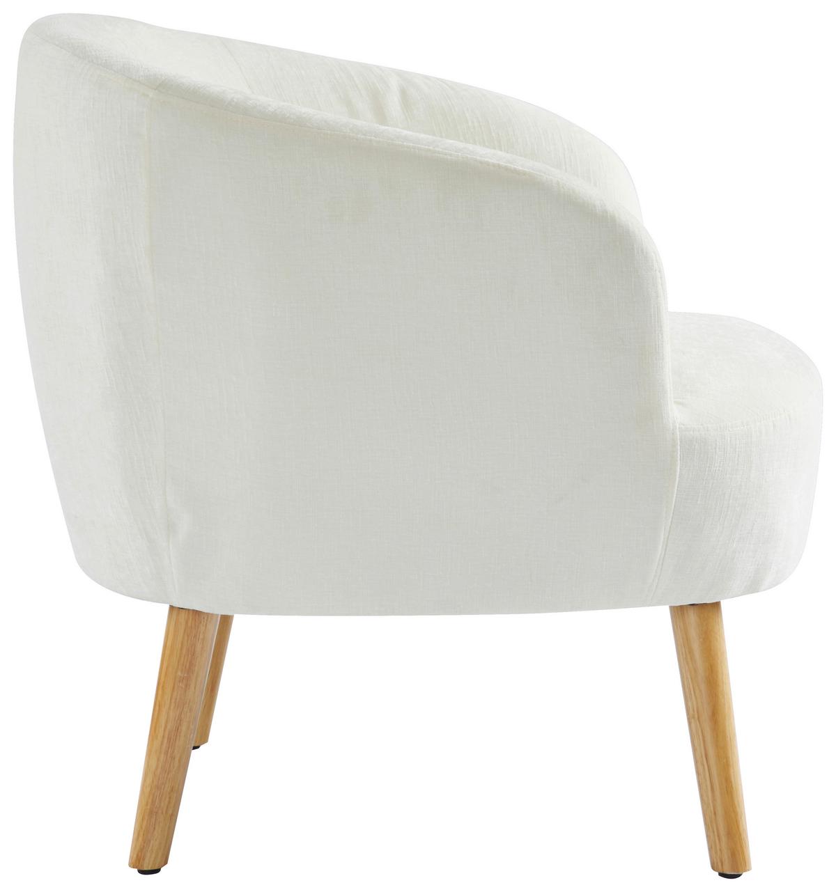 FOTEL KOKTAJLOWY KRANJ - écru/kremowy, Design, drewno/tkanina (72/71/74cm) - MID.YOU