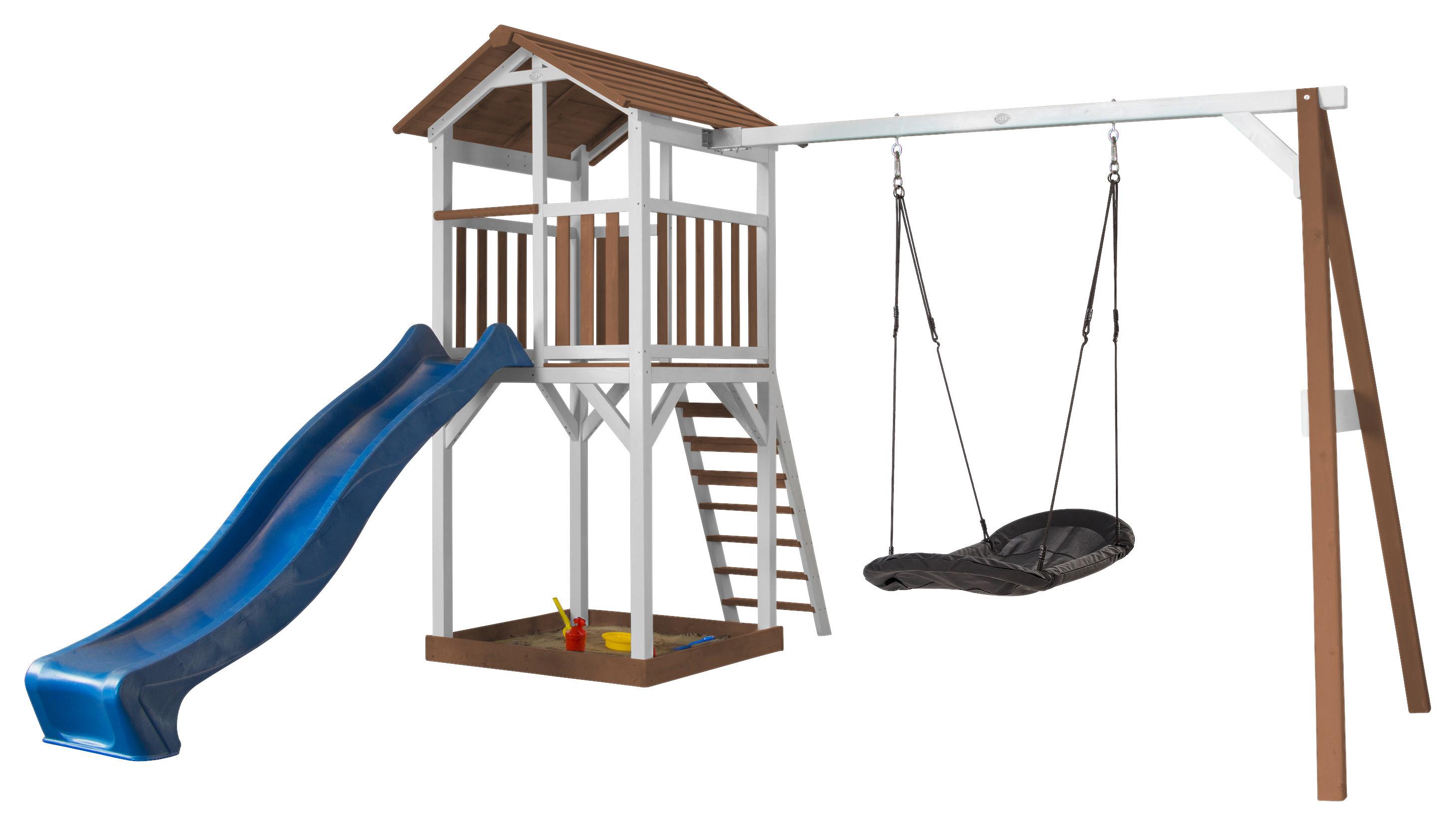 Spielhaus Axi Beacht Tower Roxy - Blau/Braun, KONVENTIONELL, Holz (356,6/241,9/349cm) - Ambia Garden
