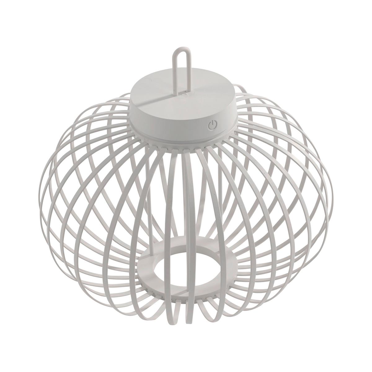 Akku-Tischleuchte Akuba Weiß max. 1,5 Watt - Weiß, Basics, Holz/Kunststoff (36/36/33cm)