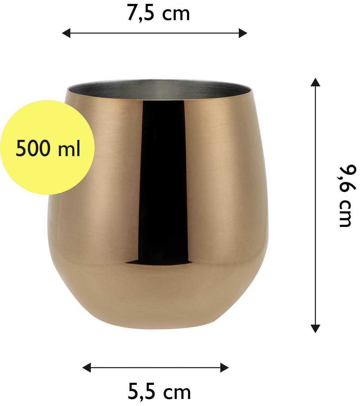 Set Kozarcev Water, 6-Delni - barve bakra, Trend, kovina (9,6cm) - Echtwerk
