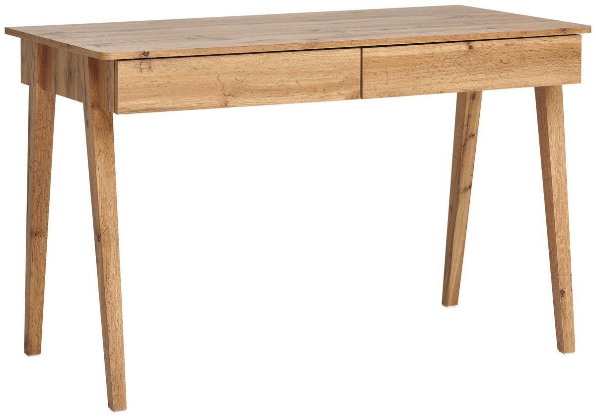 BIURKO 2DRAWER - dąb wotan, Modern, materiał drewnopochodny (120/60/76cm) - MID.YOU