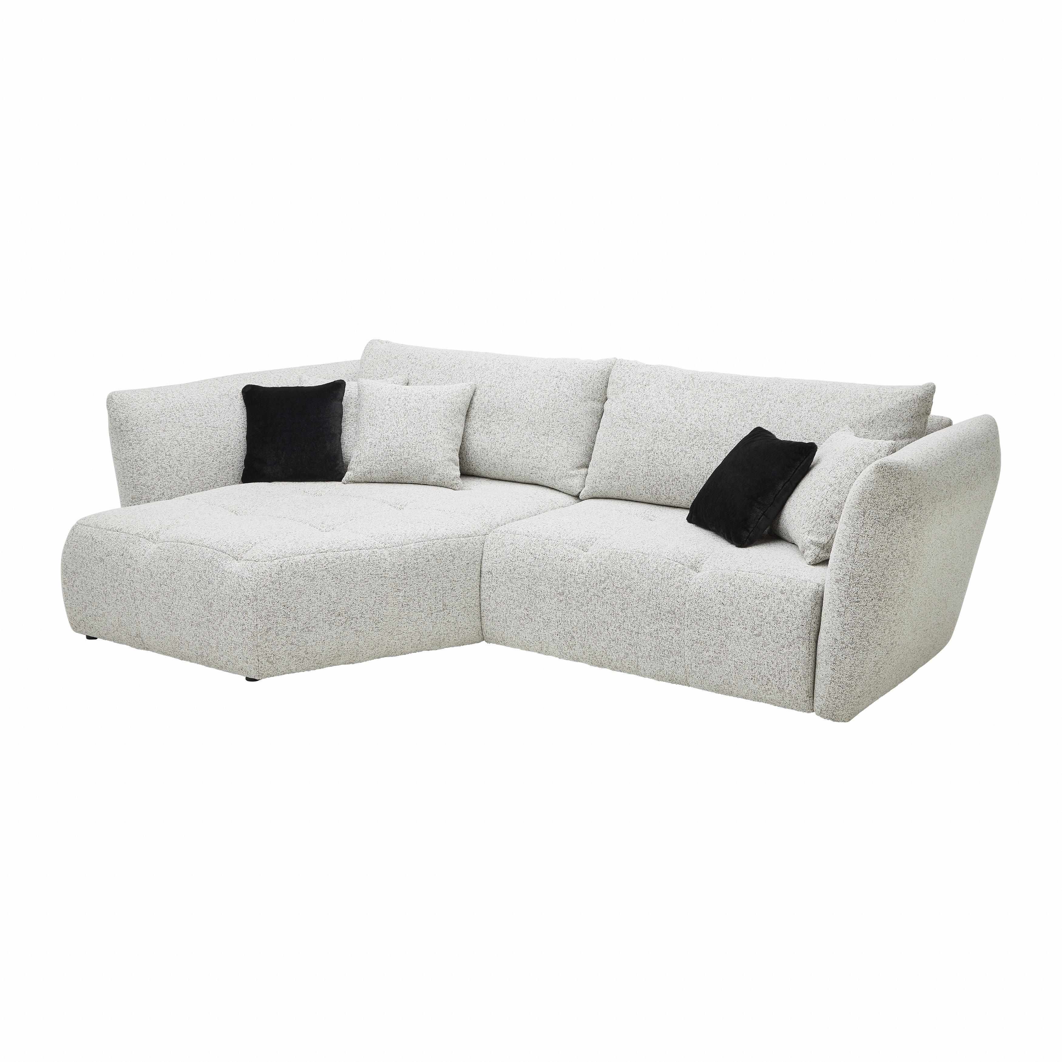 Wohnlandschaft Bonny Beige - Beige/Schwarz, MODERN, Textil (193/300cm) - Premium Living