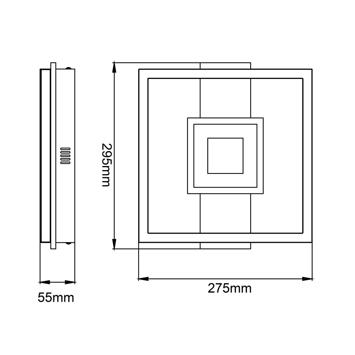 LED-Deckenleuchte Baldo Schwarz/Hellbraun max. 24 Watt - Hellbraun/Schwarz, Design, Holz/Kunststoff (5,5/29,5/27,5cm) - Brilliant