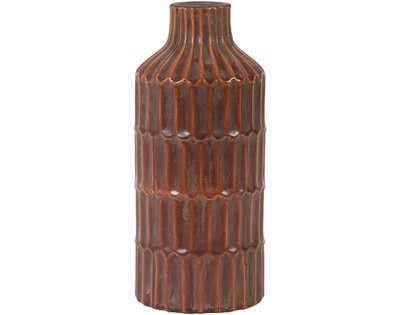 WAZON DEKORACYJNY 5987982 - ciemnobrązowy, Basics, ceramika (15,5/35cm) - Light & Living