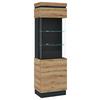 Vitrina Corte - siva/boje hrasta, Trend, staklo/drvni materijal (60,1/200,5/40cm) - Modern Living