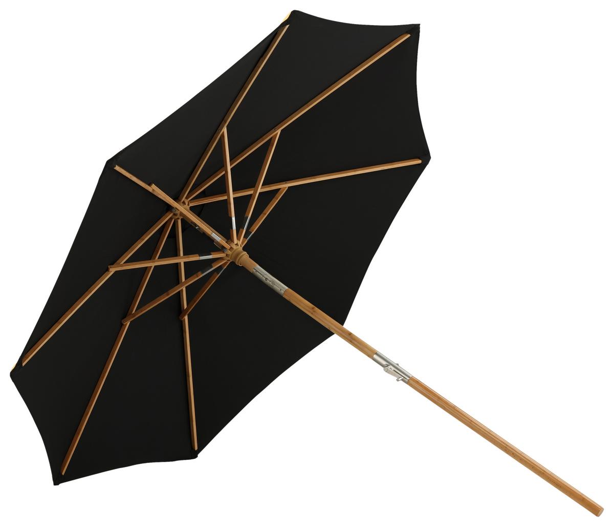 Sonnenschirm Cerox ca. 270x250 cm Schwraz - Schwarz, KONVENTIONELL (270/250cm) - Gardenson