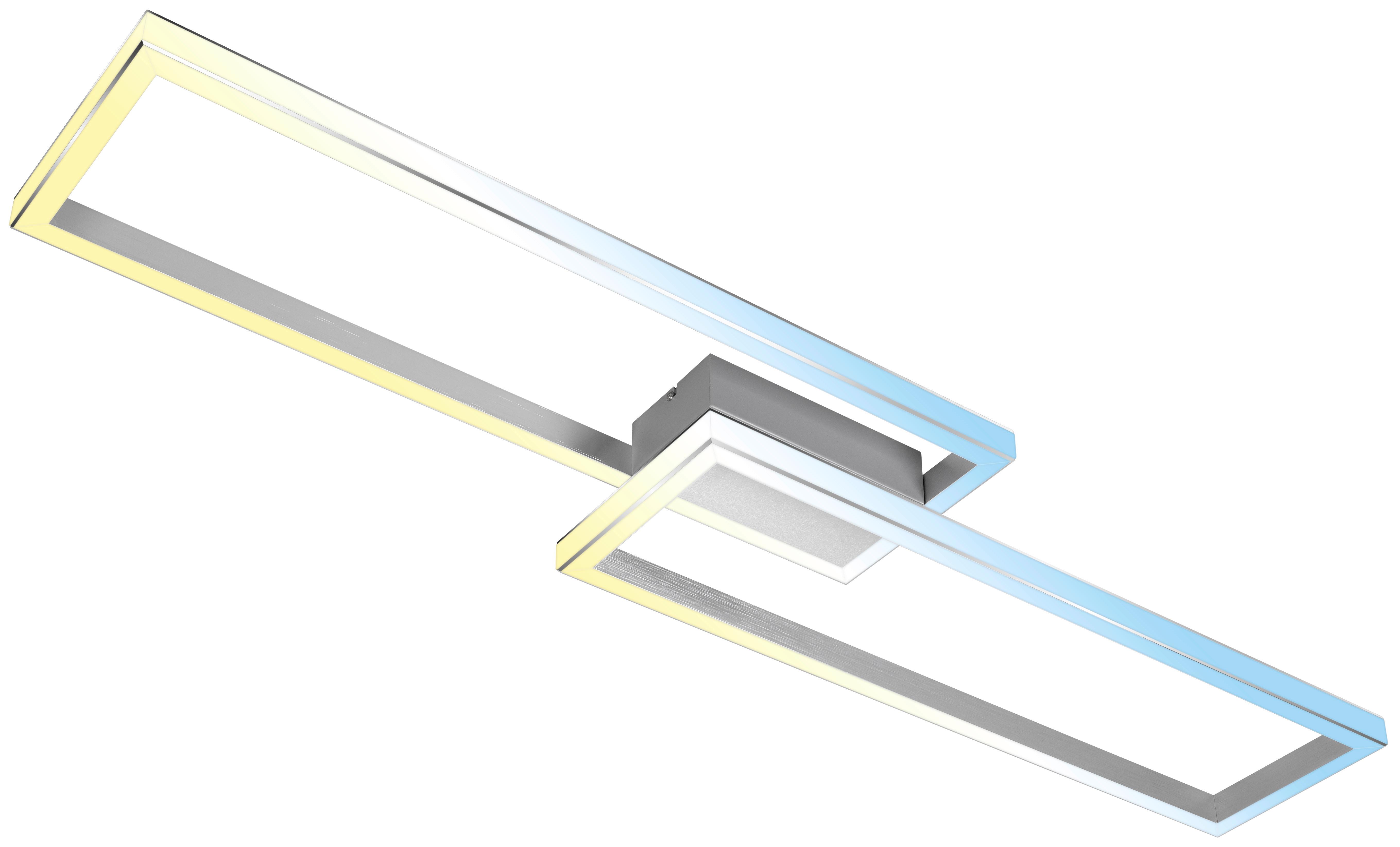 LAMPA SUFITOWA LED 3761019 - kolor aluminiowy, Design, tworzywo sztuczne/metal (119,5/27,5/10cm)