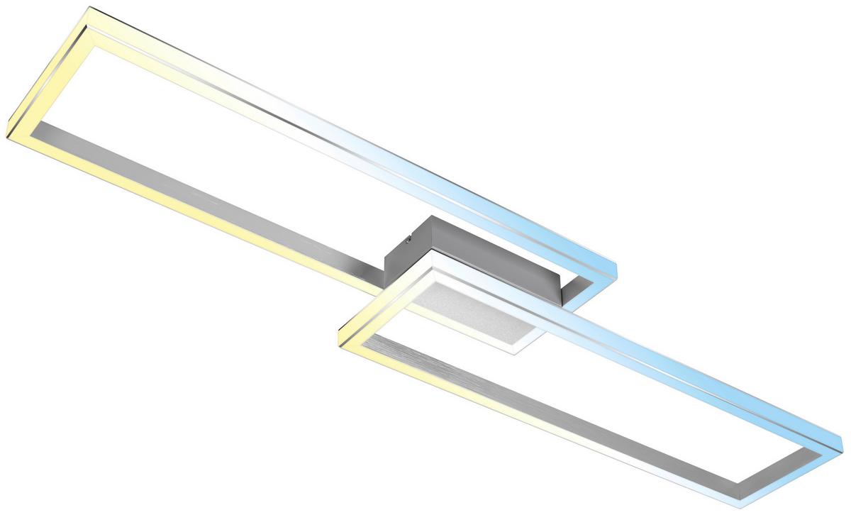LAMPA SUFITOWA LED 3761019 - kolor aluminiowy, Design, tworzywo sztuczne/metal (119,5/27,5/10cm)