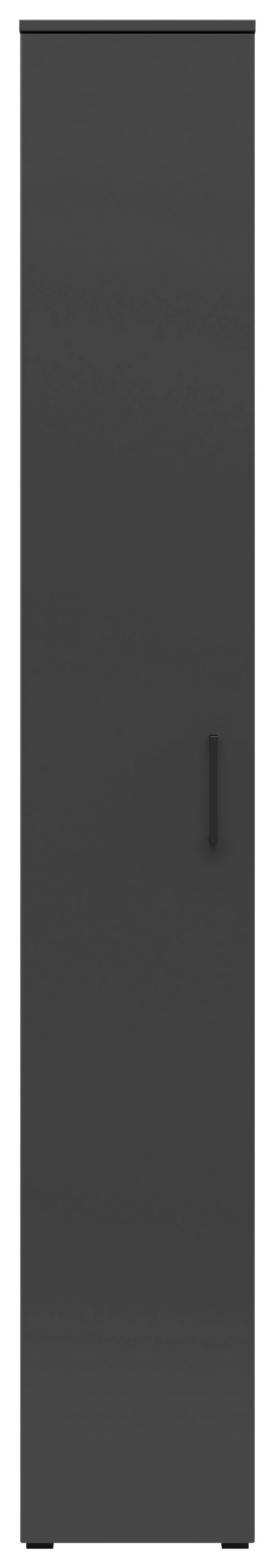 Schrank Multistauraum Graphitfarben - Graphitfarben/Schwarz, MODERN, Holzwerkstoff/Kunststoff (30/195/40cm) - Mömax