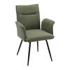STOL MED ARMSTÖD NOVA - grön/svart, Modern, metall/textil (63/88/63cm) - Mömax