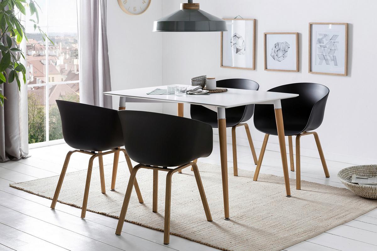 Set Naslanjačev Skandi, Ćrna, 2-Delni - črna/naravne barve, Moderno, kovina/umetna masa (54,5/77,5/54cm) - Livetastic