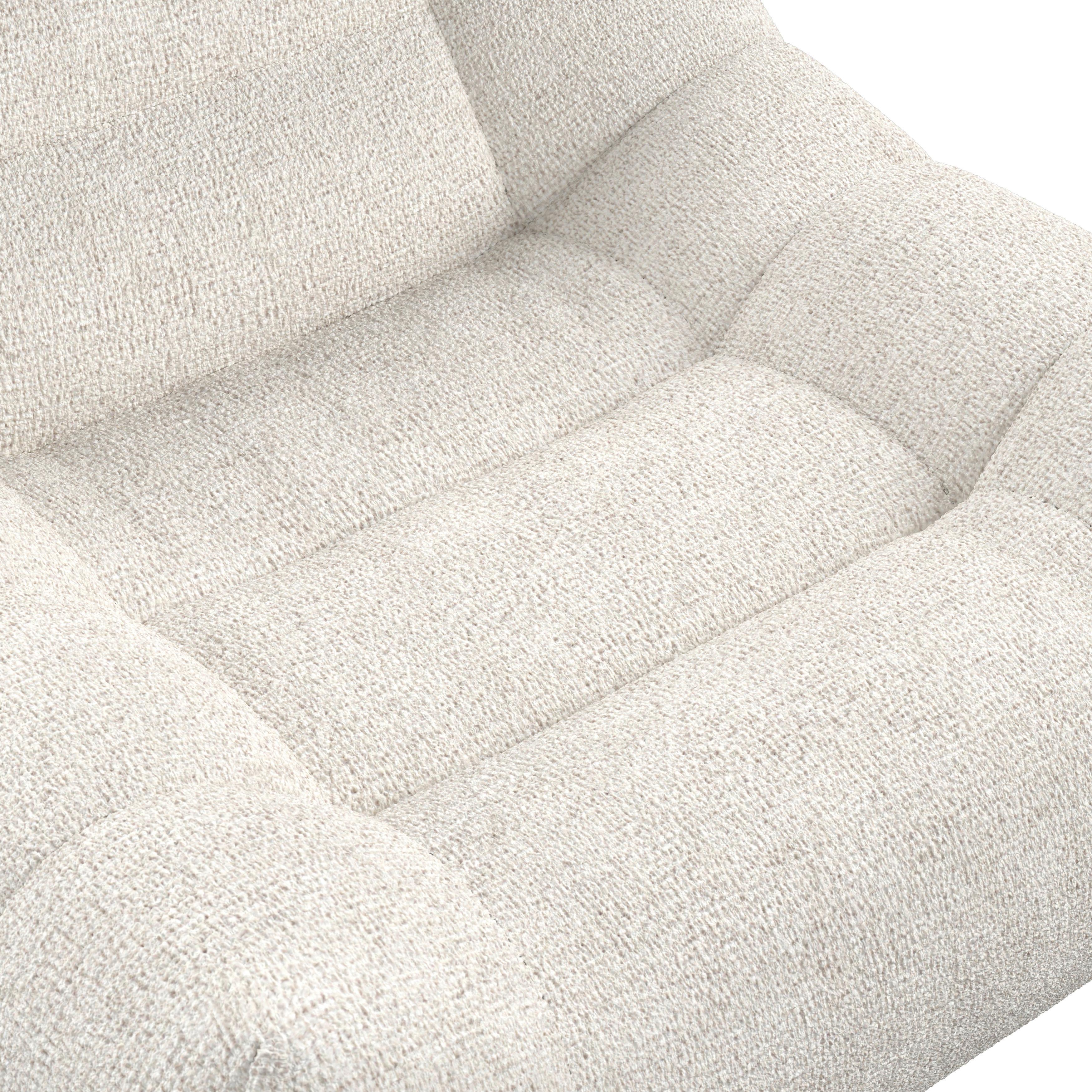 RELAXFÅTÖLJ LORENA - ljusgrå/svart, Modern, metall/textil (101/83/95cm) - Bessagi Home
