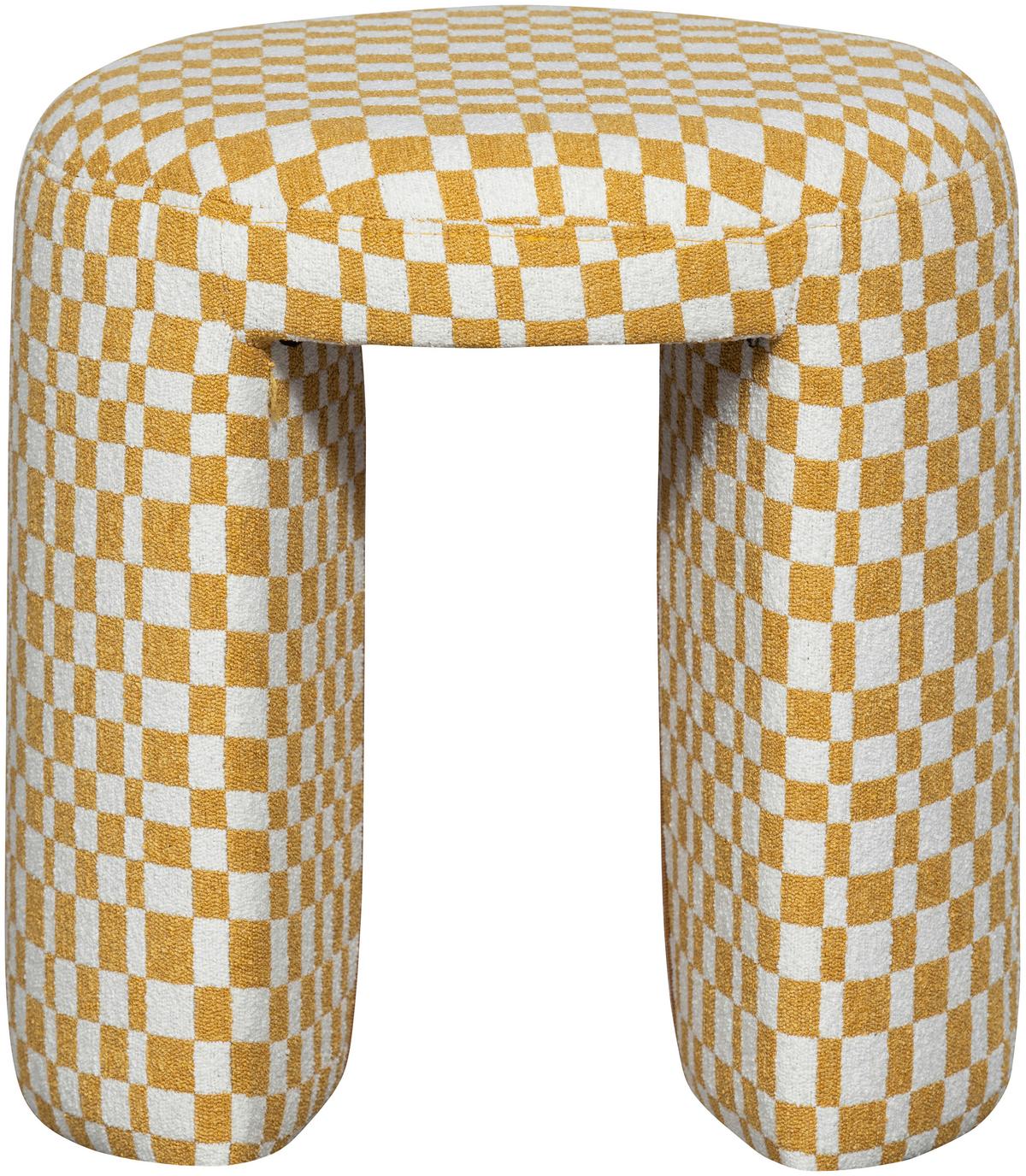 Hocker Charlie Gelb/Weiß - Gelb/Weiß, Design, Textil (45/47/45cm) - Livetastic