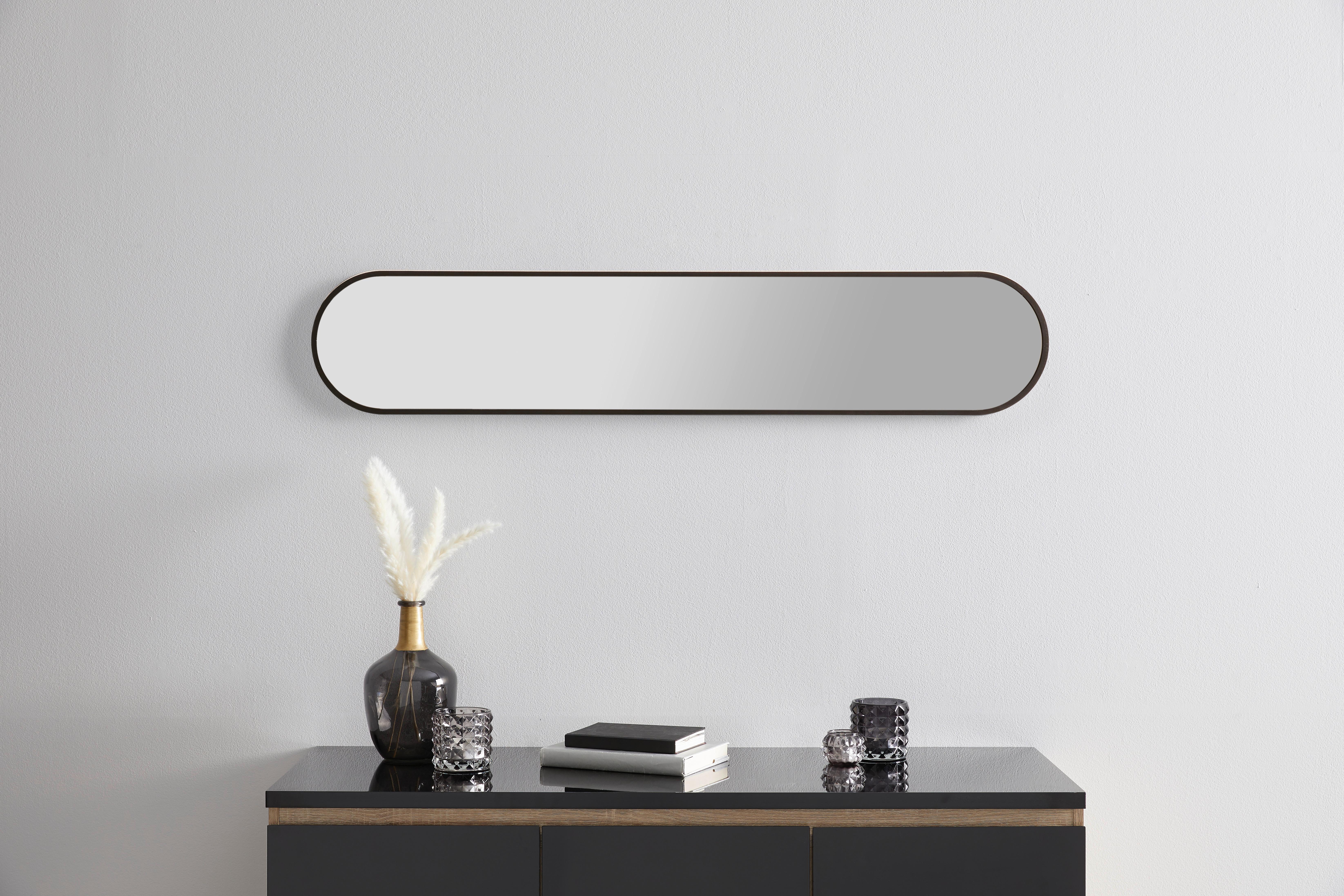 SPEGEL MONI SCHWARZ -SB- - svart, Modern, glas/plast (20/101/2,5cm) - Mömax