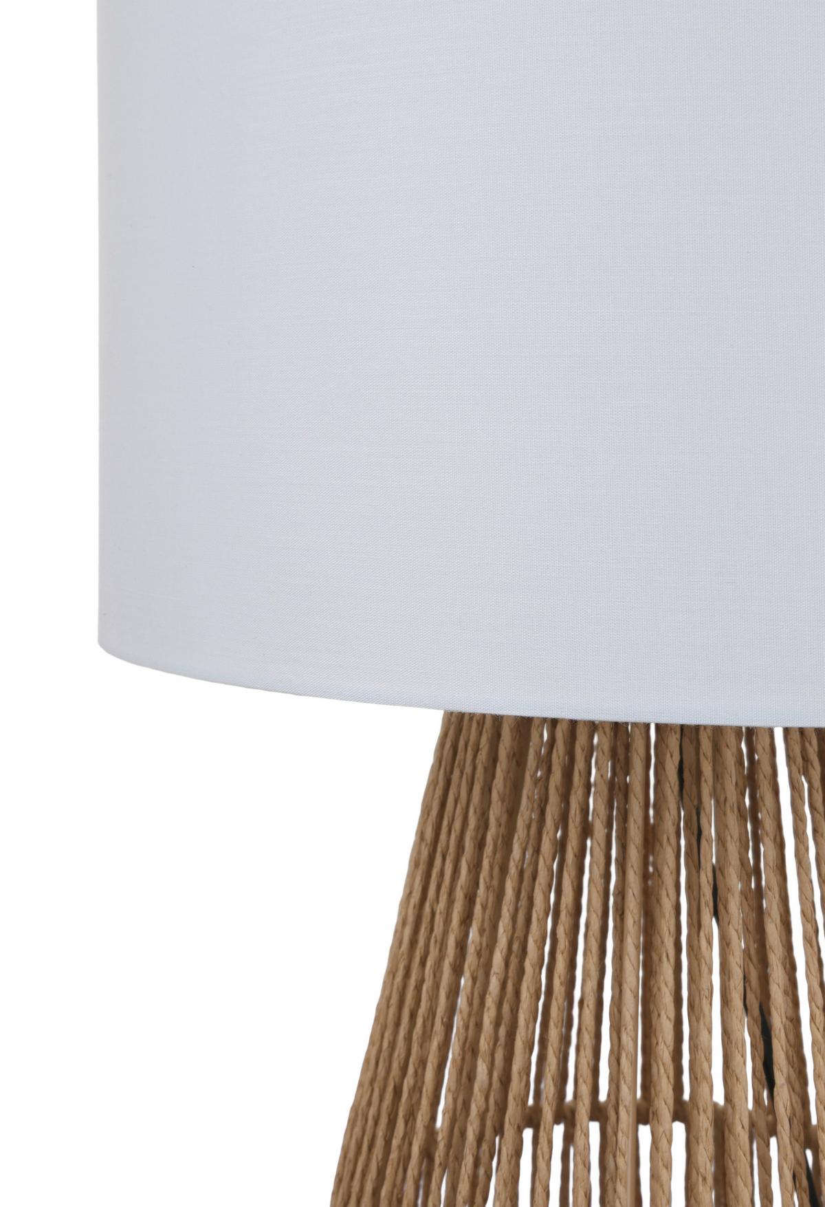 Stehleuchte Holzu Braun/Weiß max. 25 Watt - Schwarz/Braun, MODERN, Papier/Textil (30/135cm)