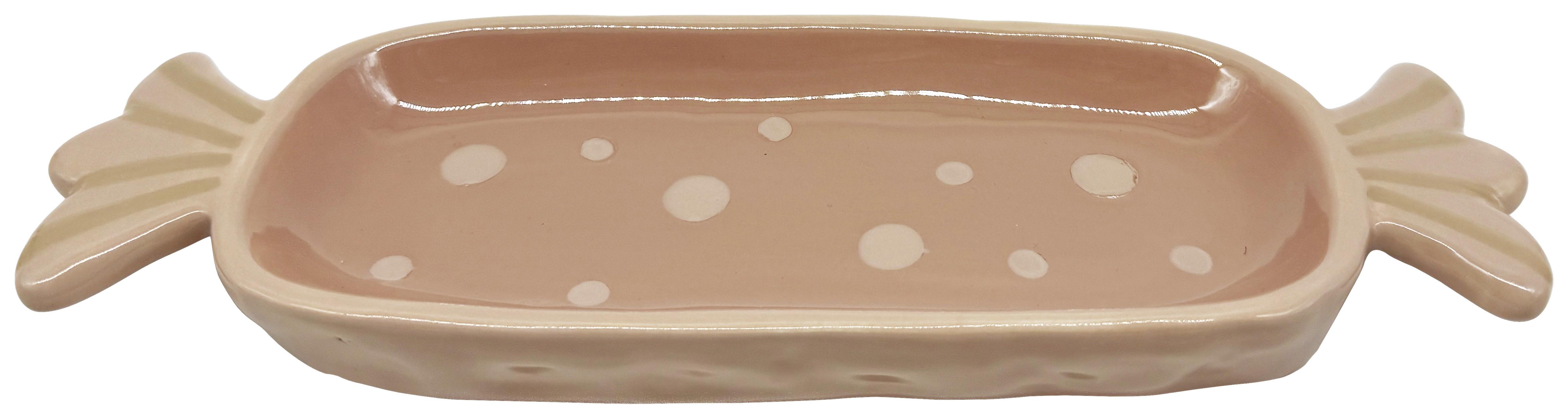 Dekoteller Candy Rosa - Dunkelrosa/Rosa, KONVENTIONELL, Keramik (24/2,4/8,2cm) - Mömax