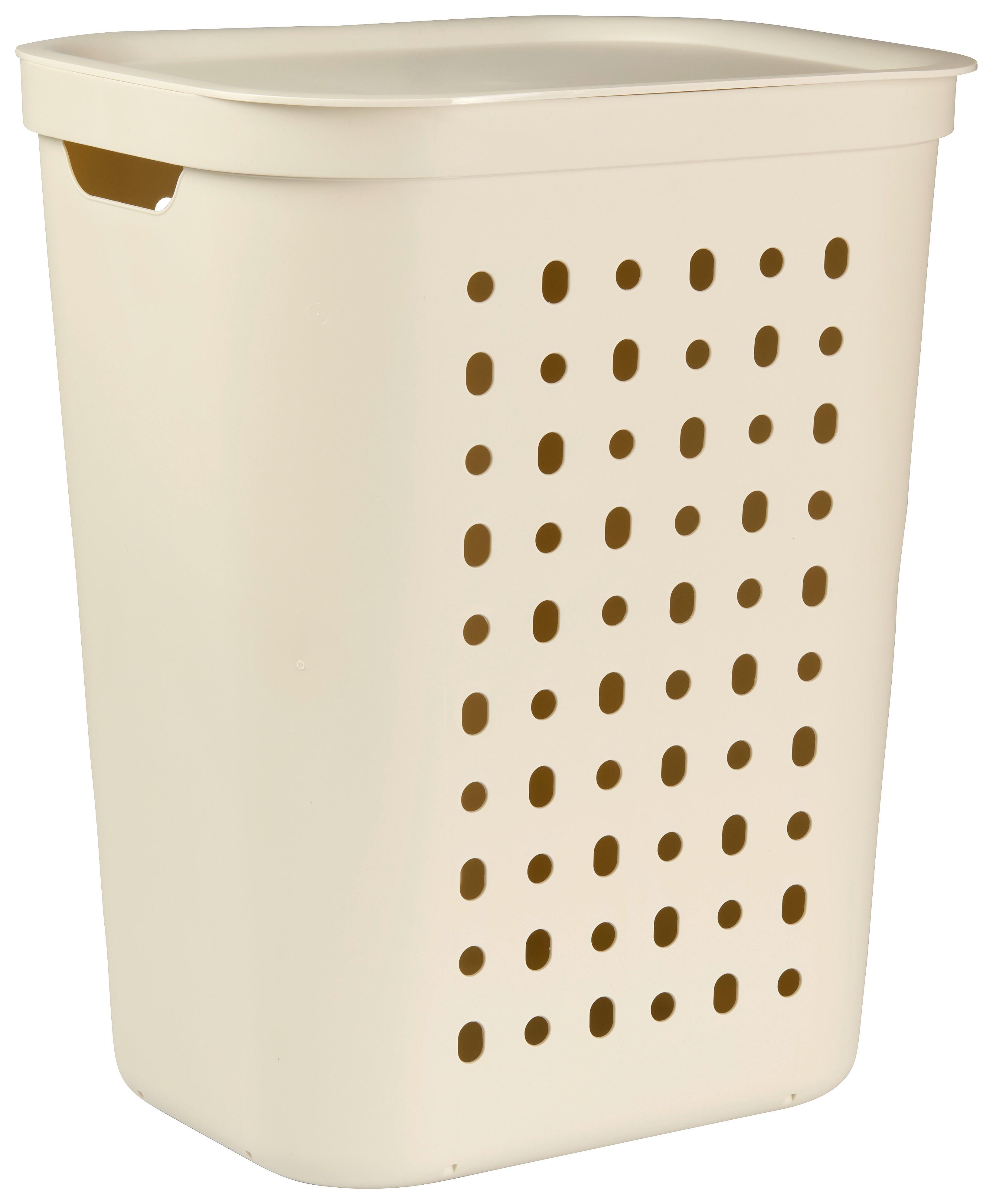 KOSZ NA BIELIZNĘ 1050701023 - biały, Konventionell, tworzywo sztuczne (35,5/53,3/43,2cm) - Rotho