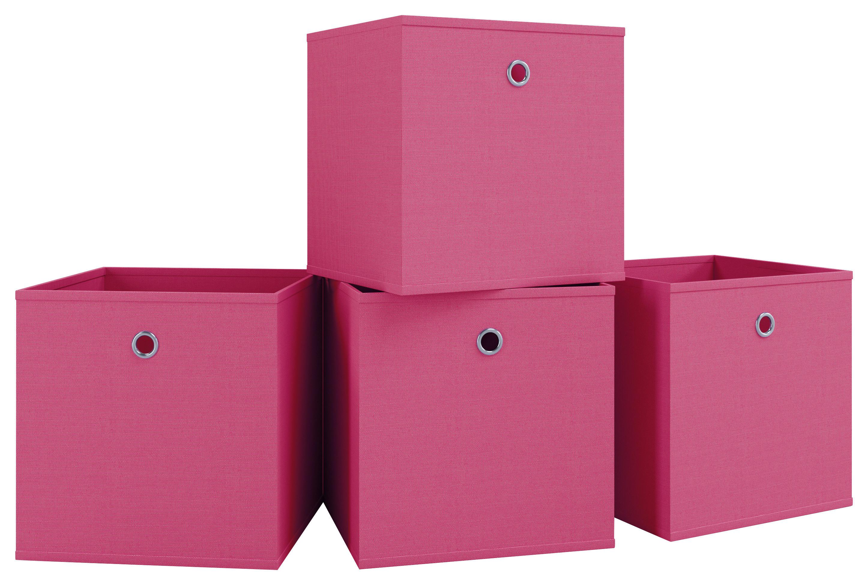 Faltbox 4er-Boxas - Pink, Basics, Kunststoff (27/28/27cm) - MID.YOU
