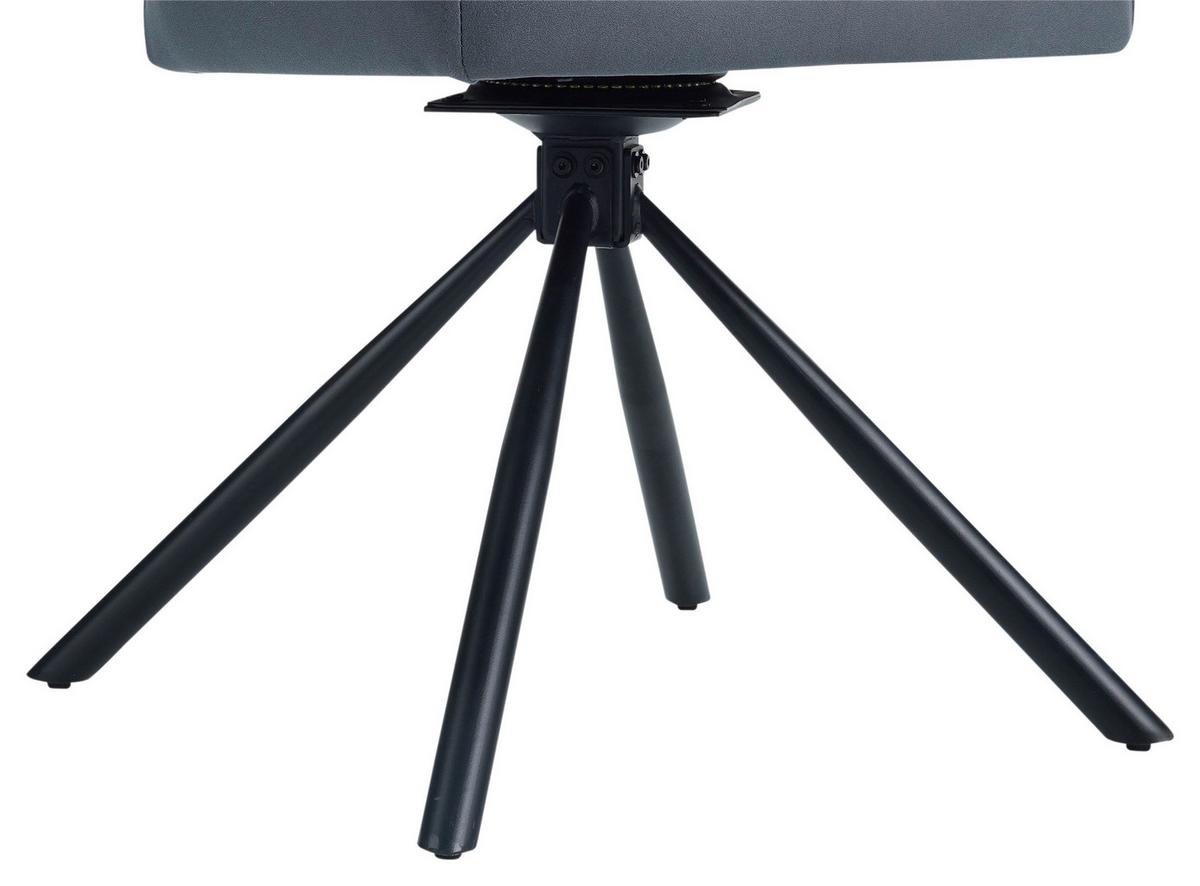 KRZESŁO Z PODŁOKIETNIKAMI PISA - niebieski/czarny, Modern, metal/tkanina (60/91/62cm) - MID.YOU