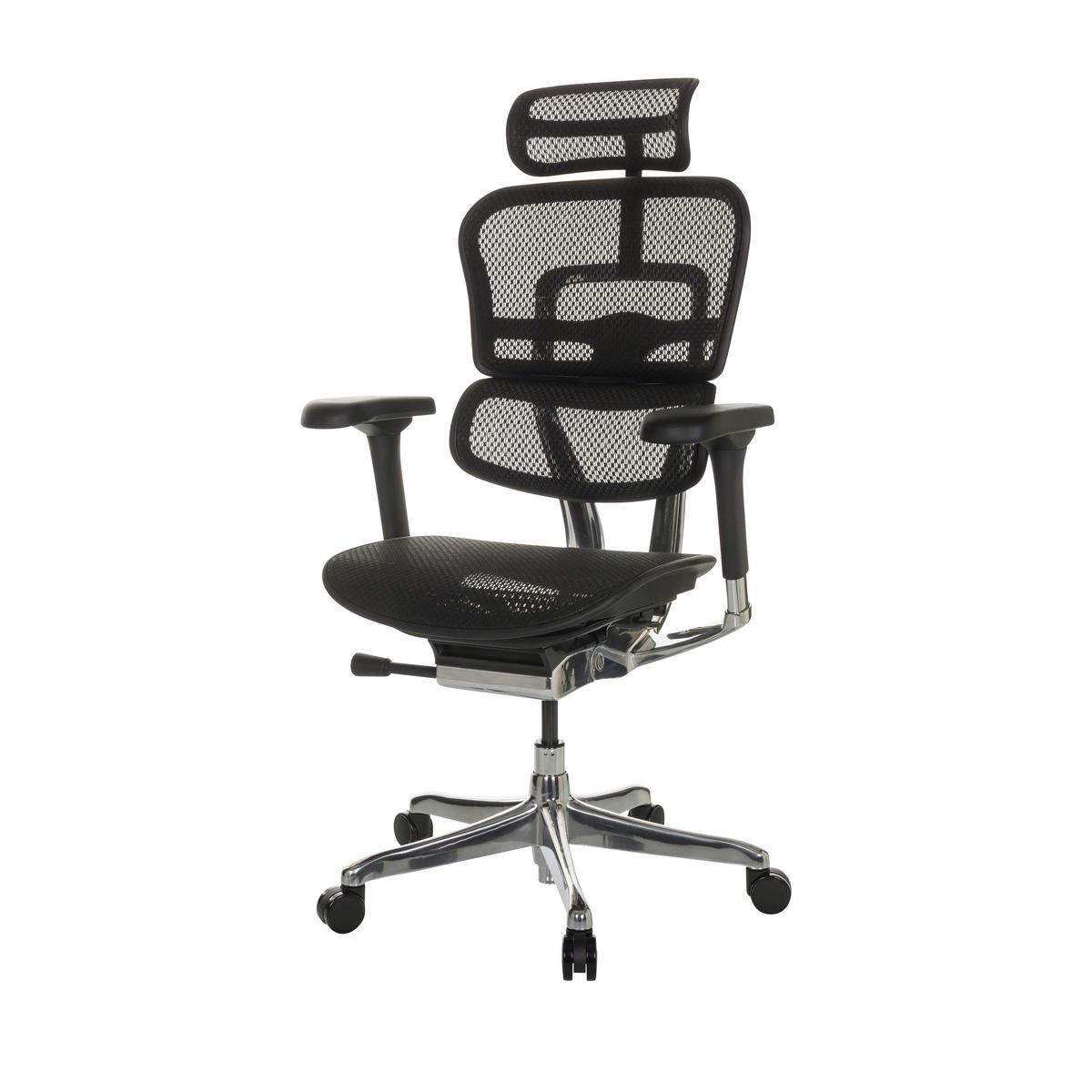Pisarniški Stol Ergohuman I, Črna - srebrne barve/črna, Basics, kovina/umetna masa (69/119-144/65cm) - MID.YOU