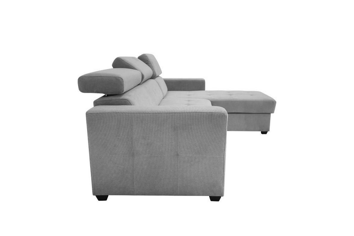 Kutna Garnitura Marco - siva/crna, Konvencionalno, drvni materijal/drvo (238/78-94/170cm) - Modern Living