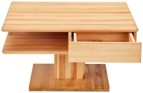 STOLIK KAWOWY LILL - kolor bukowy, Konventionell, drewno (80/80/47cm) - Linea Natura