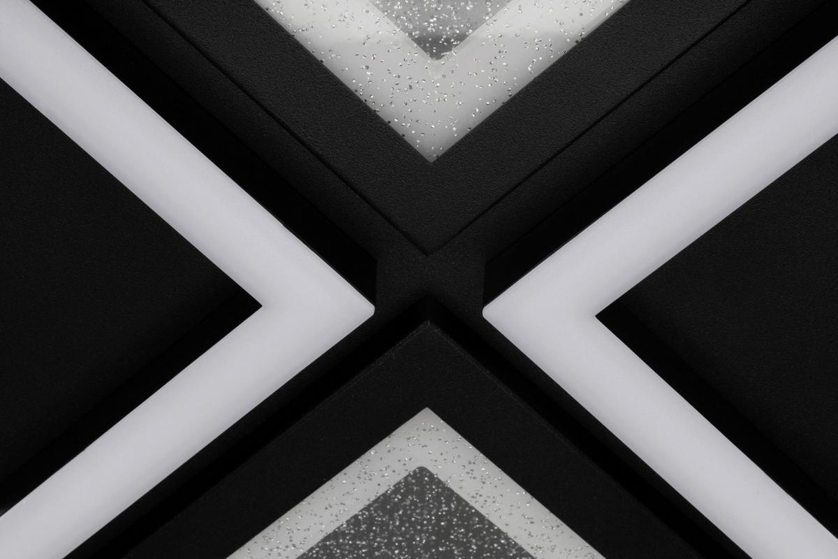 LAMPA SUFITOWA LED FREMONT - czarny/przezroczysty, Lifestyle, tworzywo sztuczne/metal (80/55/6cm) - Novel