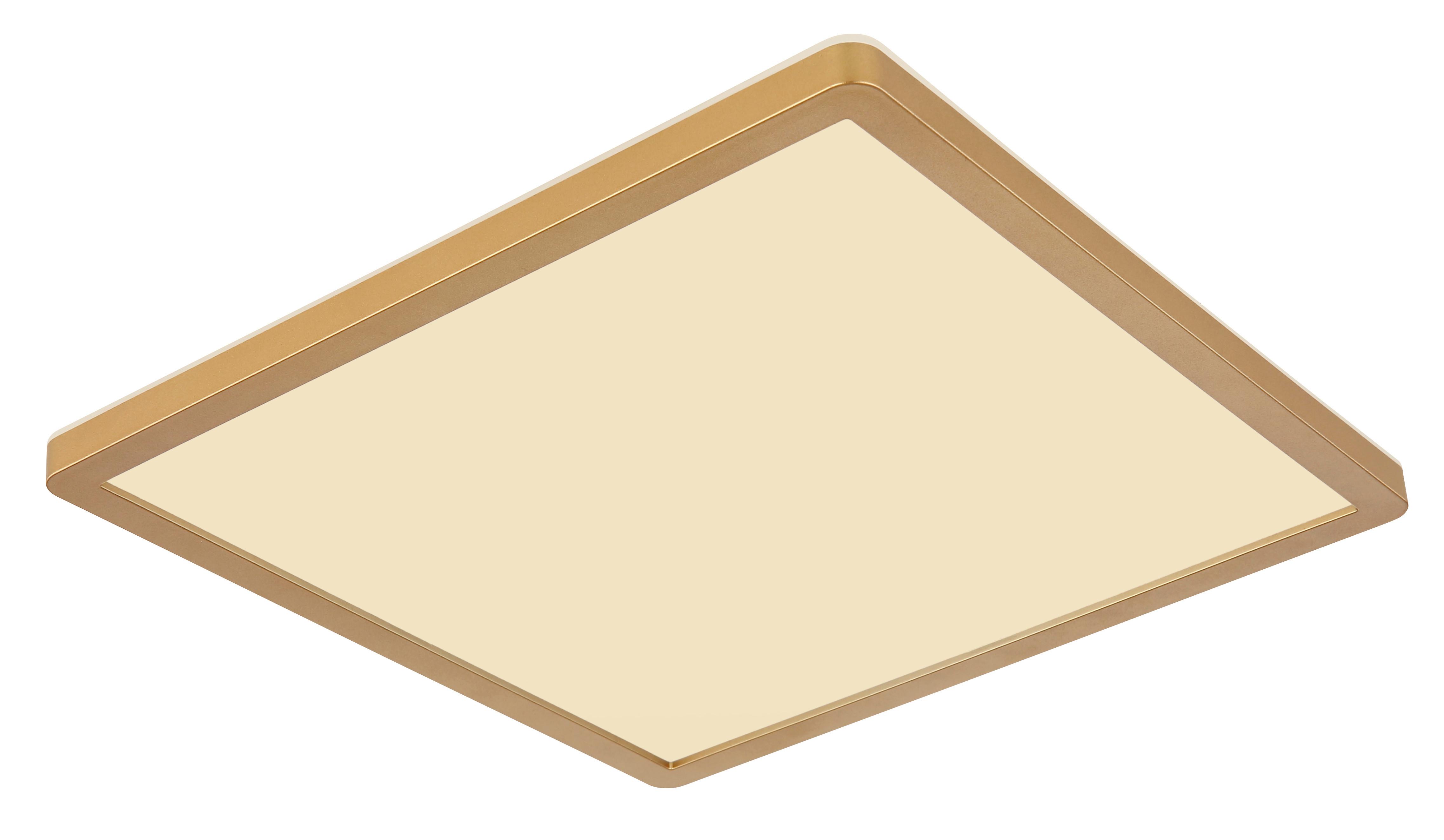 LED-Deckenleuchte Sapana Opal/Weiß max. 24 Watt - Messingfarben/Opal, KONVENTIONELL, Kunststoff (42/42/25cm) - Globo