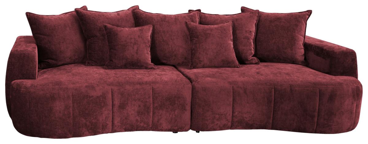 Mega Sofa Berg - bordo/crna, Trend, tekstil/plastika (292/71-99/127cm) - Modern Living